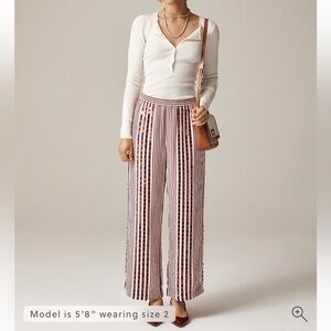 New J. Crew Collection High Rise Cropped Stratus Pant with Sequins Size 14 NWT